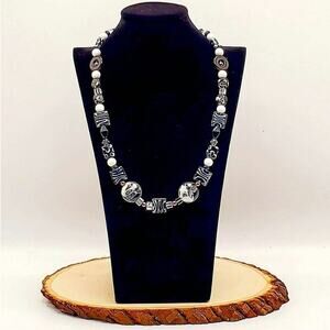 Animal print jungle statement necklace